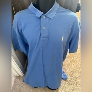 COPY - Men’s used size XXL 2XL Ralph Lauren polo blue shirt yellow pony